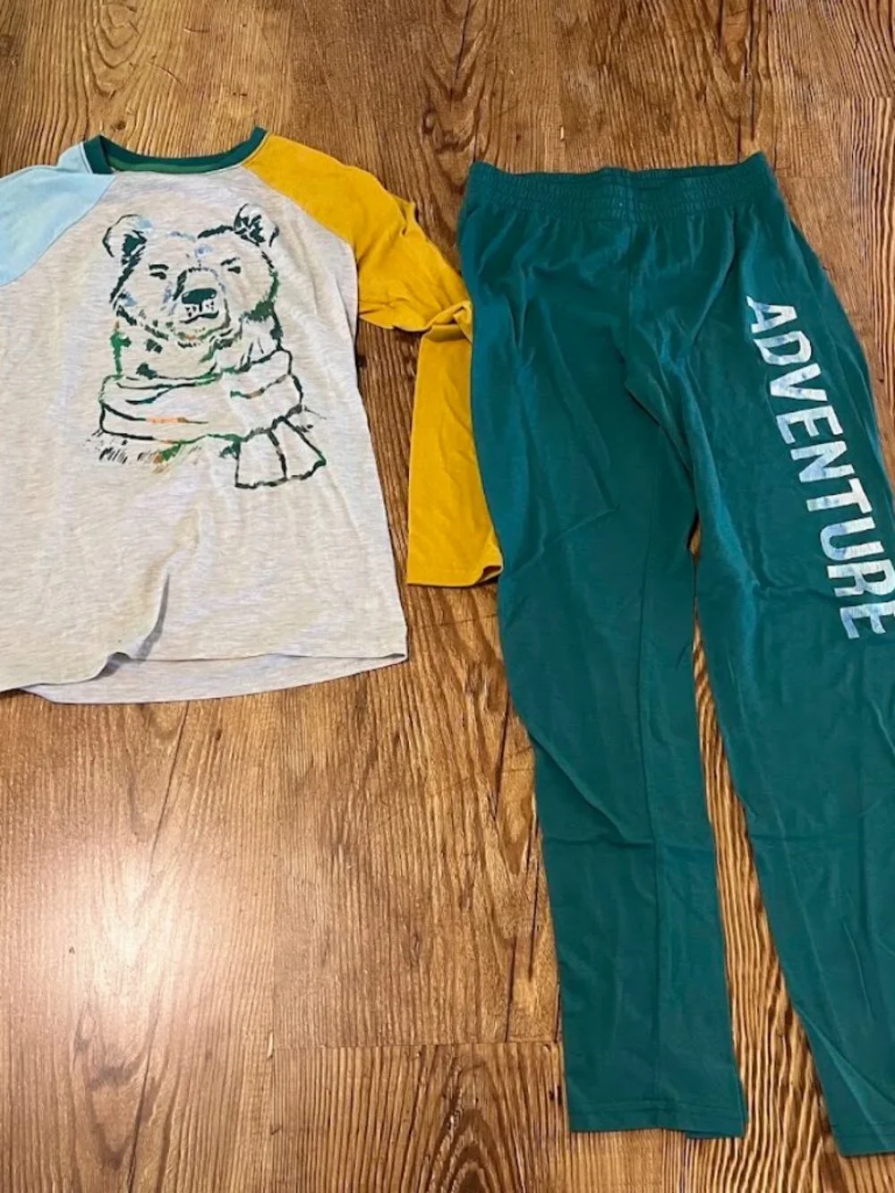 Cat & Jack Bear Pajama Set, Youth XL (16)